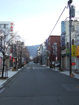 現在の朝日通り（南側より北を見て）